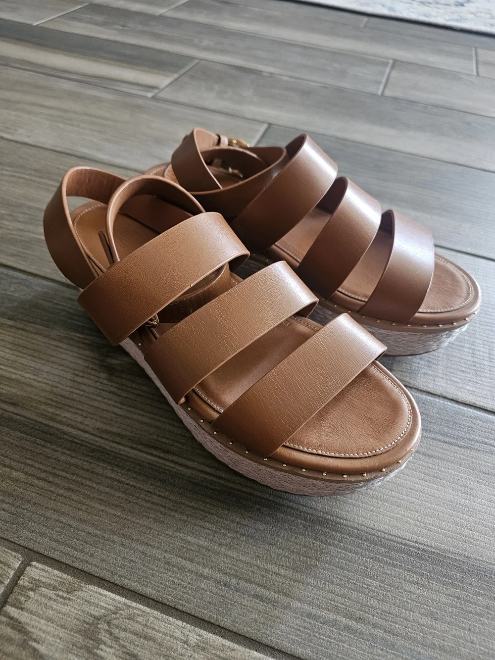 Fitflop Women’s Brown Espadrille Platform Sandals - Wide Strap Comfort
